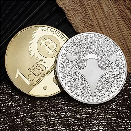 Adacryptocoincryptocurrency Kedvenc Érme Egyesült Államok Bitcoin Eagle Eye Ezüst Bevonatú Szerencse Érme Gyűjthető
