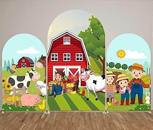 Haszonállatok Arch Hátteret Fedezze Gyerekek Farm Felek Chiara Hátterekkel, Dekorációk, Íves Fal Kiterjed Áll Kijelző
