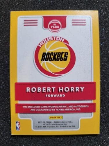 Robert Horry 2017-18 DONRUSS ÖRÖK KINCS JSY AUTO D/49 HOUSTON ROCKETS - Dedikált NBA Mezek