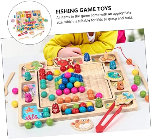 Toyvian 1 Állítsa a Halászati Gyöngy Játékok Agy Játék Multifunkcionális Oktatási Játékok, Gyöngyök Játék Korai Tanulás,