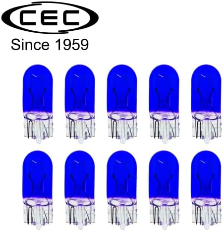 CEC Iparágak 194B Kék Színű 14V, 3.78 W, 0.27 EGY, T3.25 Miniatűr Izzók (Doboz 10)
