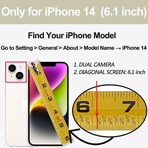 LAMEEKU Tervezett iPhone 14 Esetben, [Kompatibilis MagSafe] Tárca az Esetben a Kártya Birtokosának, [360° - os Elforgatás