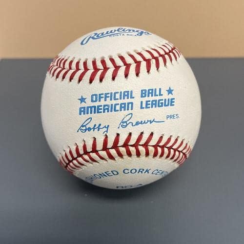 Tommy Byrne Yankees Aláírt OAL Baseball Automatikus B&E Hologram - Dedikált Baseball