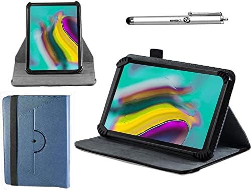 Navitech Kék Esetében 360 Forgási Állni & Stylus Kompatibilis Cubot LAP 10 10.1 Tablet