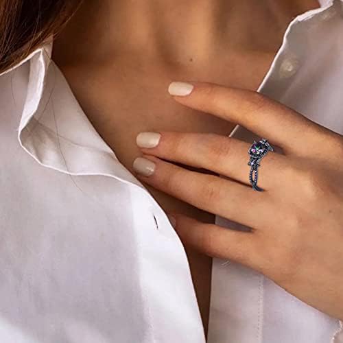 Szín Cirkónium Gyűrűk Női Kitűnő csiszolás, Gyémánt Gyűrű, Félig Drágakő Gyűrű Eljegyzési Gyűrű Gyűrűk Datement