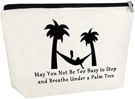 Trópusi Pálmafa Idézet Smink Táska Strand Szerető Ajándék Nyári Beach Téma, Ünnep, Ajándék Kozmetikai Táska Hawaii Táska