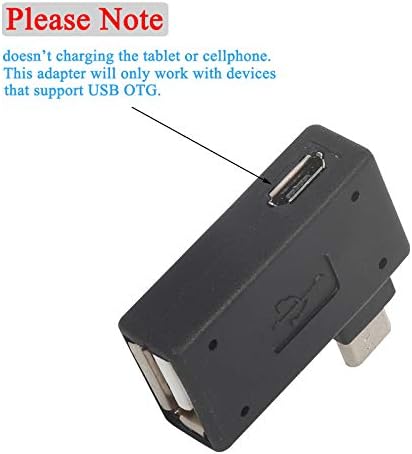 Micro USB OTG Adapter Bal + Jobb Szög 90 Fokos Konverter 2 az 1-ben Micro USB hálózati Töltő Port Kompatibilis Android