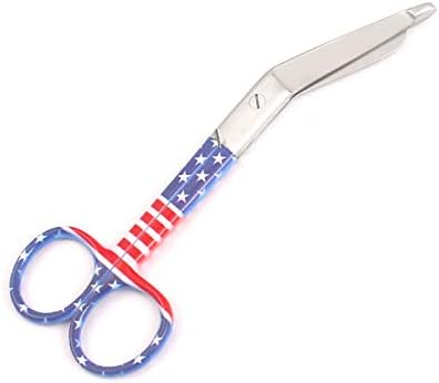 LAJA BEHOZATAL Lister Kötést Olló Nővér Olló USA Zászló Minta 5.5