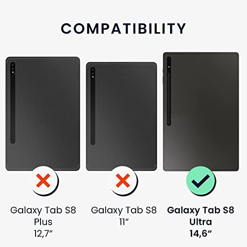 kwmobile Esetben Kompatibilis a Samsung Galaxy Tab S8 Ultra - Case PU Bőr Vászon Borító Állvány Funkció - Sötét Vörös/Fekete