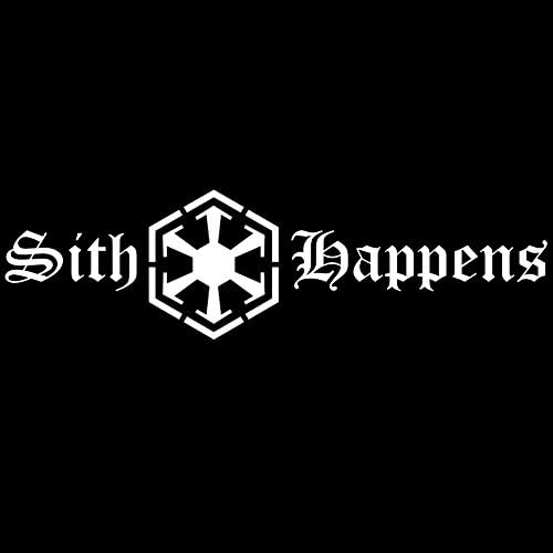 Vicces Sith Történik Paródia Sötét Oldal 6 Vinyl Matrica, Autó Matrica (6 Fehér)