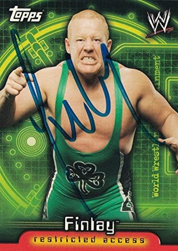 Dave Illik Finlay Aláírt 2006 Topps WWE Bennfentes Kártya 49 Birkózás Legenda Autogram - Dedikált Birkózás Fotók