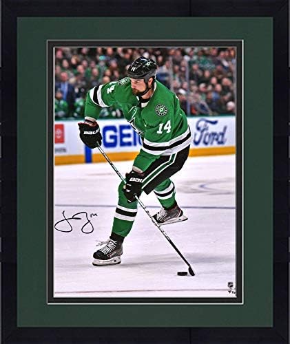 Keretes Jamie Benn a Dallas Stars Dedikált 16 x 20 Zöld Jersey Felvétel Fénykép - Dedikált NHL-Fotók