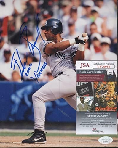 Felix Jose 2000 Yankees Aláírt Dedikált 8x10 Fotó Szövetség Vv20918 - Dedikált MLB Fotók