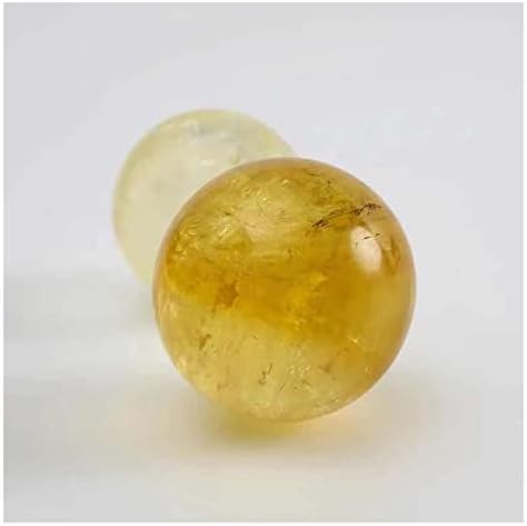 1db 30 mm-35 mm-es Természetes Méz Kalcit Golyó a Sárga kristálygömböt Otthoni Dekoráció Gyógyító Kő távol tartja a