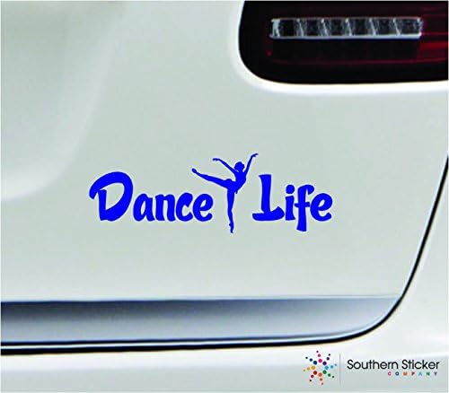 A tánc az Élet Szöveg Balerina 7x2.3 Kék Aranyos Balett-Táncos Egyesült Államok Színes Matrica Állami Matrica Vinil