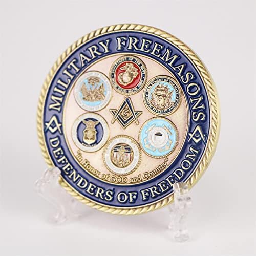 50mm Öt Amerikai Hadsereg Szabadkőműves Érmet Gyűjthető Érme Sas Érme Haditengerészet Emlékérme Zöld, Bronz, Arany Érme
