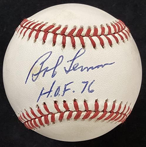 Bob Citrom Aláírt Baseball Bob Barna Indiánok Autogramot HOF 76 Felirat SZÖVETSÉG - Dedikált Baseball