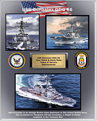 USS Gonzalez DDG 66, Egyedi, Személyre szabott Fotó, amerikai Haditengerészet Romboló, amerikai Haditengerészet Hajóit.