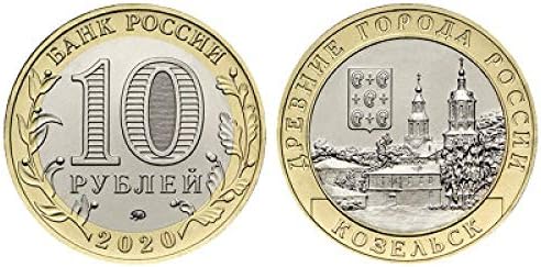 Oroszország 2020 Ősi Város Város Cozerisk 10 Rubel Dupla Fém Megemlékező coinsCoin Gyűjtemény Emlékérme